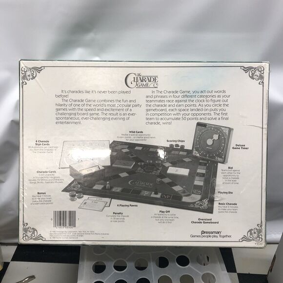 The Charade Board Game by Pressman Toy Corp. Vintage 1985 Family Party Hang Out - Picture 2 of 8